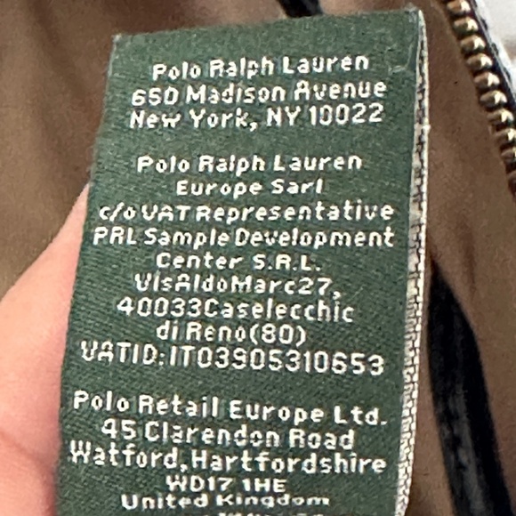 RLL Polo Ralph Lauren Black Leather Cowhide Purse Handbag Good Large Patent - Picture 8 of 9